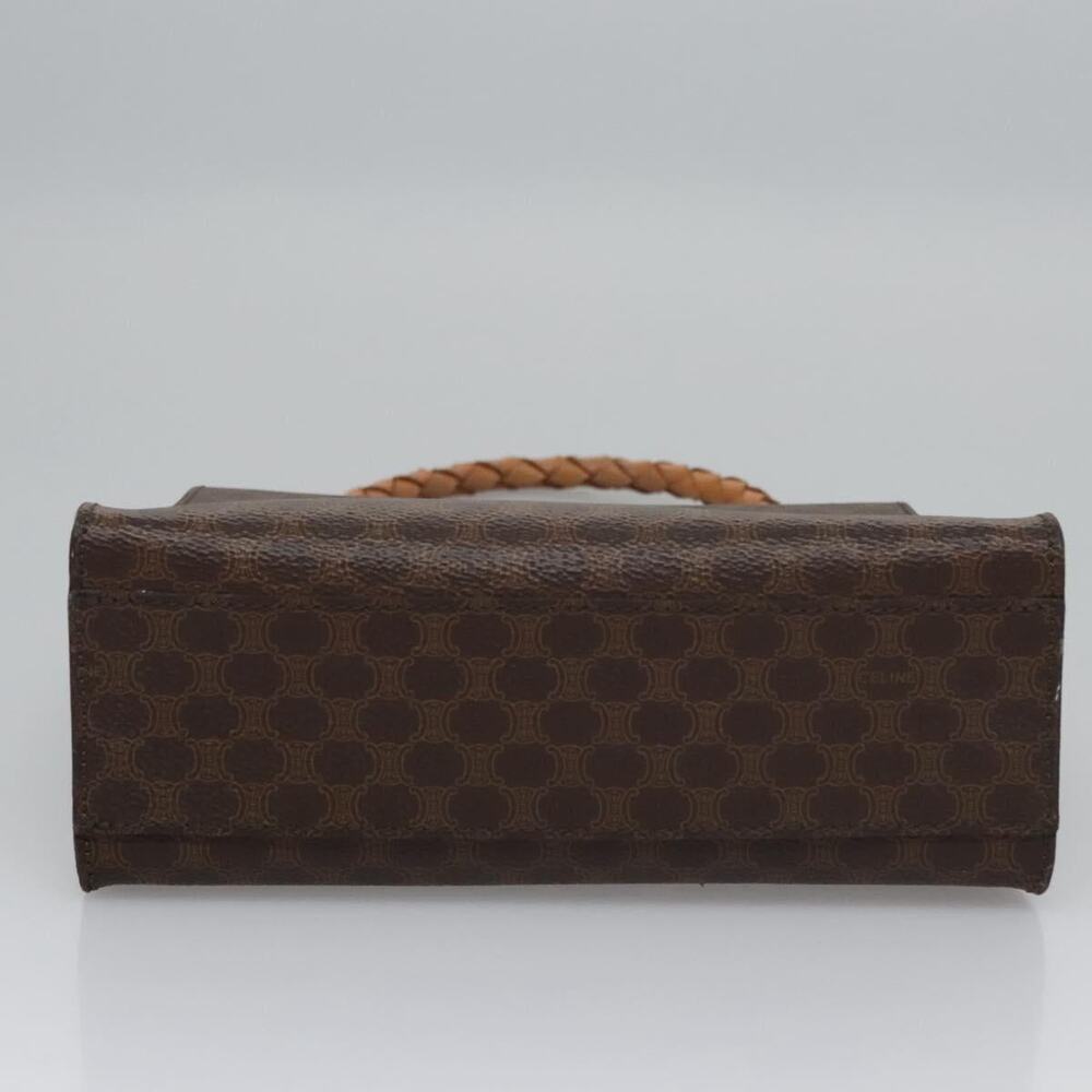 CELINE Macadam Canvas Hand Bag Pvc Leather Brown - Picture 9 of 13